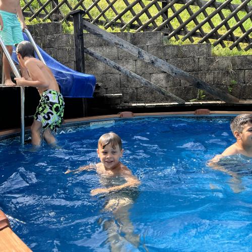 Küken und Pool